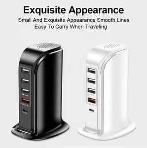 Vente chaude 5 ports 33W USB <span class=keywords><strong>chargeur</strong></span> rapide 4 A + C Station d'accueil de charge multi-téléphone pour Smartphones ordinateurs portables caméra de charge électrique - Product Image 6