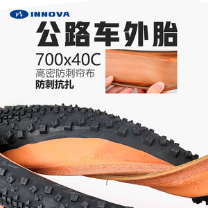 Neumáticos de Bicicleta de Carretera Innova 700x40C, Duraderos, Alto Agarre, Flanco Negro y Marrón, Alto Contenido de Caucho 55%+, para Ciclismo - Product Image 5