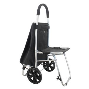 Carrito de Compras con Ruedas de Alta Gama con Asiento de Aleación de Aluminio - Product Image 2