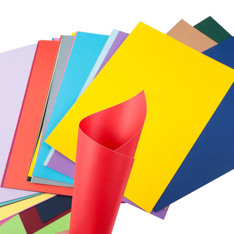 Papier couleur 120 gsm copie papier d'impression carton coloré fait main pour enfants 787*1092mm