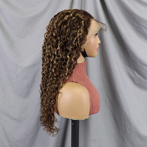 Pelucas de Cabello Humano 200% Natural, 22 Pulgadas, Ondas de Agua, Pelucas con Frente de Encaje P4/27, Peluca con Frente de Encaje Transparente 13x4 - Product Image 4