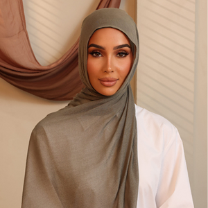 Châle Hijab Modal Écologique Femmes Musulmanes Léger Double Points Couleur Blocage Multifonction 180x70cm Traditionnel - Product Image 1
