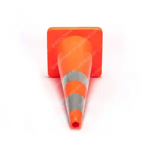 Geweldige Kwaliteit Oranje Plastic Wegkegel Polymeer Draagbare Tijdelijke Gidsen Groothandel Verkeer Kegel