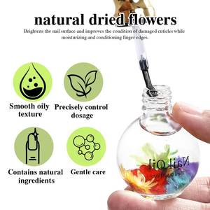 Aceite nutritivo para el cuidado <span class=keywords><strong>de</strong></span> las cutículas <span class=keywords><strong>de</strong></span> las uñas con logotipo personalizado 15ml aceite nutritivo para uñas con flores secas <span class=keywords><strong>de</strong></span> <span class=keywords><strong>plantas</strong></span> - Product Image 4