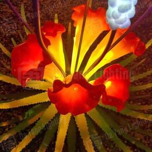 Lampe solaire LED extérieure en verre IP65, lumineuse et colorée, pour la décoration de jardins, de festivals et de paysages. - Product Image 6