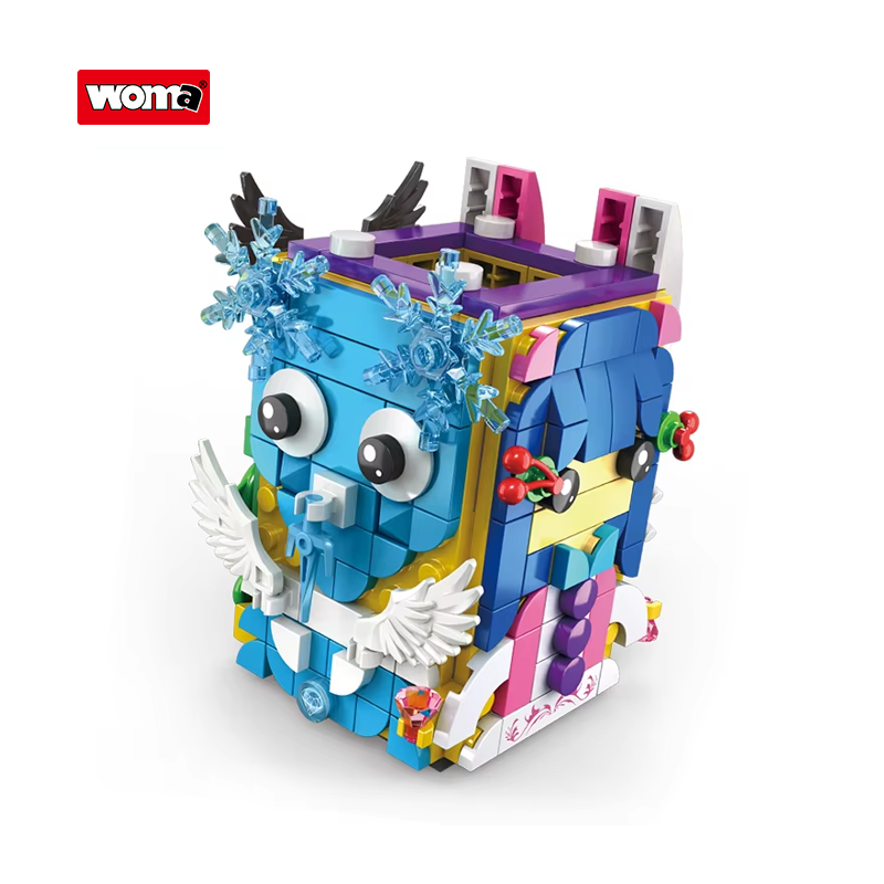 WOMA игрушки фабрика горячая Распродажа детский день мальчик мультфильм авторучка коробка девушка авторучка держатель авторучки маленький конструктор кирпич