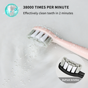 Brosse à dents électrique rechargeable portable 5 modes de nettoyage IPX7 brosse à dents de voyage sonique à poils souples étanches - Product Image 3