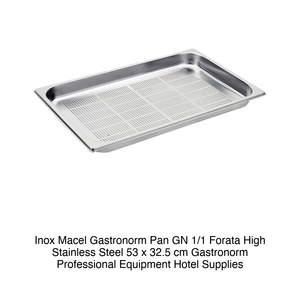 Inox Macel Gastronorm <b>Pan</b> GN 1/1 Forata High Stainless Steel 53 x 32.5 cm Gastronorm Professional Equipment Hotel Supplies - Product Image 2