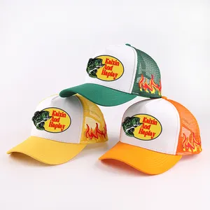 high quality Custom Mens Mesh Trucker Hat Gorras Embroidery Patch Baseball animal Trucker hat