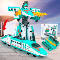Mobil Mecha Transformasi Tiga-dalam-Satu, Mainan Kereta Transformasi Manual, Mainan Mobil Anak, Mainan Kereta Dua Arah, Robot