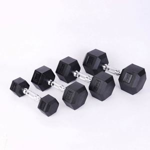 Mancuernas Hexagonales Deportivas Populares de Alta Calidad 2021, Mancuernas Hexagonales de Goma con Logotipo Personalizado - Product Image 3