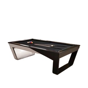 Table de <span class=keywords><strong>billard</strong></span> sur mesure en bois massif avec bordure en acrylique et finition peinture mate pour usage commercial, <span class=keywords><strong>billard</strong></span> américain à neuf boules, noir - Product Image 5