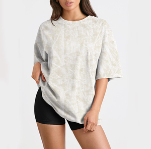 T-shirt sport oversize à manches courtes pour femme, streetwear tendance, 100% polyester, haute qualité, imprimé graphique - Product Image 1