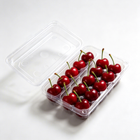 Barquette thermoformée personnalisée, écologique et réutilisable, de qualité alimentaire 5 mm, pour l'emballage de fruits frais coupés et salades de baies, avec compartiments.