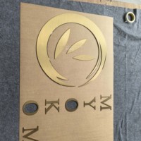 Lettres 3D solides en acier inoxydable doré brossé titane, personnalisées à taux de réutilisation élevé, enseignes de luxe pour les murs de boutiques et d'hôtels