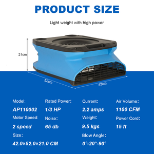 Top Verkauf Kompakt Leistungs starke Wassersc haden Restaurierung Air Mover Elektrisches Luft gebläse - Product Image 2