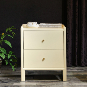 Rắn GỖ NỘI THẤT PHÒNG NGỦ đầu giường 2 ngăn kéo mở rộng bàn cạnh giường ngủ cho phòng khách sạn trường học-giá bán buôn - Product Image 3