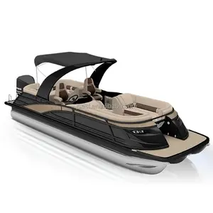 Hina-barco de pesca de aluminio personalizado de fábrica, pontón de ocio para fiesta de crucero, venta al por mayor