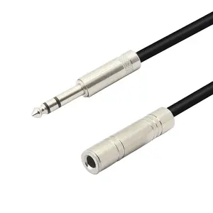 6.35mm 1/4 pouces prise stéréo mâle à femelle câble Audio stéréo Extender casque guitare rallonge connecteurs Audio