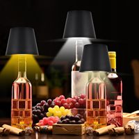 Lampe de table LED RGB réglable et dimmable pour bouteille de vin, portable, sans fil, rechargeable, veilleuse pour fêtes, maison, restaurant, bar, sans cordon