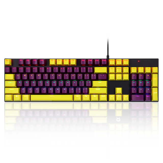 104-Key RGB Backlit Keyboard Type C Rechargeable 2.4G BT Dual Mode for Desktops