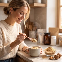 Poudre de noix de qualité supérieure en vrac pour pâtisserie, chocolat, bonbons, pralines, biscuits, gâteaux, sans gluten, riche en noix