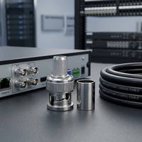 Connecteur mâle BNC Q9, adaptateur de câble coaxial RF pour caméra CCTV, système de transmission vidéo et audio HD-SDI