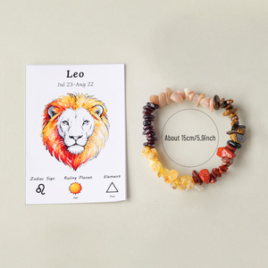 Pulsera de Piedras de Cristal Natural con Signos del Zodíaco, Hecha a Mano, con Cuentas de Cristal Curativas, Brazalete de Astrología y Horóscopo, Regalo de Joyería - Product Image 3