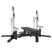Support de musculation réglable avec système de réglage de la hauteur par levier, personnalisable avec logo, pour athlètes professionnels