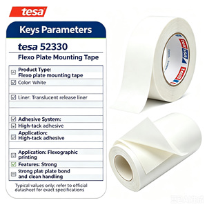 เทปอะคริลิกกันน้ำสองหน้า <span class=keywords><strong>TESA</strong></span> <span class=keywords><strong>52330</strong></span> สำหรับติดแผ่นเฟล็กโซกราฟฟิก - Product Image 3