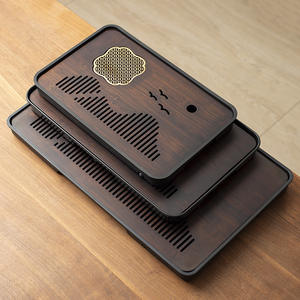 Wholesale bamboo tea trays, built-in household drain trays, small dry brewing tea tables, water storage tea trays, portable dry - Product Image 1