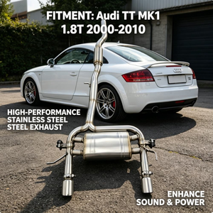Tuyaux d'échappement modifiés de haute qualité avec silencieux à valve pour <span class=keywords><strong>Audi</strong></span> <span class=keywords><strong>TT</strong></span> <span class=keywords><strong>MK1</strong></span> 1.8T 2000-2010 en acier inoxydable, améliore la puissance du <span class=keywords><strong>turbo</strong></span> - Product Image 2