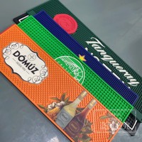 Tapis de bar en PVC écologique avec logo personnalisé, couleur Pantone, pour comptoirs de cuisine, boissons (vin/bière), taille personnalisée LINKAIZ