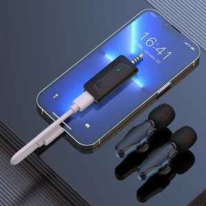 New K35 Pro Tiếng Ồn Hủy Bỏ Chất Lượng Cao 3.5Mm Jack Lavaliere Microphone Không Dây Lavalier Microphone Cho Loa - Product Image 3