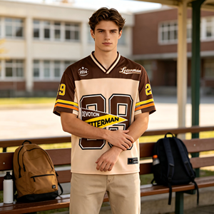 Jersey Retro Americano Personalizado al por Mayor ODM, 220g, Malla Transpirable, Impresión por Sublimación, Logotipo Personalizado, Patrón de Alta Calidad para Hombre - Product Image 3
