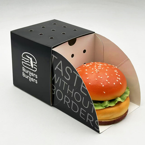 カスタム食品グレードハンバーガーボックス包装パーソナライズドテイクアウトフードバーガーディスプレイボックス - Product Image 4