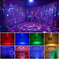 Boule disco LED et lumière stroboscopique UV avec télécommande, couleurs RVB/UV pour les soirées dansantes, les clubs, les mariages et plus encore