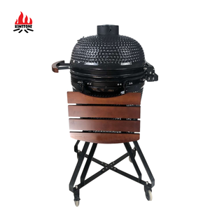 Kimstone Céramique d'extérieur 21 pouces pour charbon de bois rond <span class=keywords><strong>Kamado</strong></span> <span class=keywords><strong>Joe</strong></span> Grill Fumoir de <span class=keywords><strong>barbecue</strong></span> portable réglable pour les fêtes à usage domestique - Product Image 6