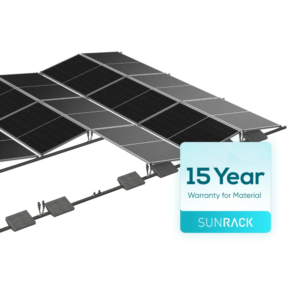 Sunrack Easy Install No Penetration Solar Panel Pv Mounting Aluminum Pv Rooftop Mounting
