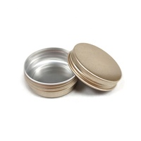 Pot rond en aluminium or clair mat en métal 60ML avec couvercle à vis Stockage de savon 2 oz Récipient rond en aluminium Boîte de conserve