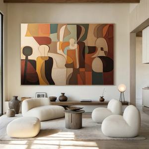 Art mural moderne personnalisé, art abstrait esthétique, toile murale contemporaine, peinture de paysage pour la maison et la galerie - Product Image 3