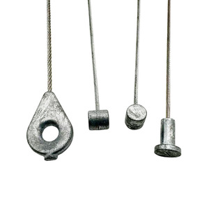 Câble métallique en acier inoxydable personnalisé avec tête en zinc moulé sous pression, lampe suspendue OEM, câble de frein en alliage de zinc, câble métallique galvanisé - Product Image 5
