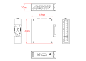 Công tắc Ethernet công nghiệp <span class=keywords><strong>24V</strong></span> 5 cổng 10/100M Hỗ trợ đầu vào 10-56vdc - Product Image 5