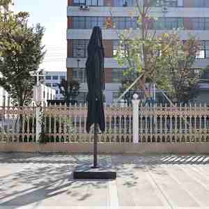 Parasols pliants commerciaux de grande taille pour l'extérieur, manivelle manuelle, cadre en aluminium, parasol pour hôtel et complexe hôtelier, anti-UV, 4*4M, parasols carrés - Product Image 2