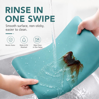 Set de table antidérapant en silicone, résistant à la chaleur, imperméable et lavable