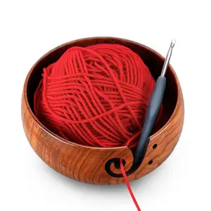 Home decoration Save space Wool Basket Yarn Bowl Wood Handmade Knitting Bowl Wool Yarn Storage Bowl