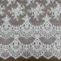 Tissu en dentelle de tulle blanc de luxe avec broderie florale à sequins GCW-D4277CGEF-01 pour studio de haute couture