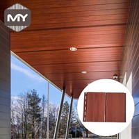 Revestimiento de Techo de Aluminio Moderno con Diseño Costero Chino, Textura de Madera, Resistente al Fuego e Impermeable para Uso Exterior en Hospitales y Villas
