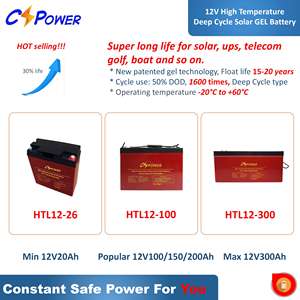 แบตเตอรี่เจลแบบมีวงจรลึก200Ah 12V ทำแผ่นข้อมูลของลูกค้าพร้อมบริการฟรี - Product Image 5