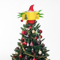 Décoration de Noël créative en peluche Grinch vert monstre fabriqué en Chine pour la décoration de la maison, ornement en tissu pour le sommet de l'arbre de Noël
